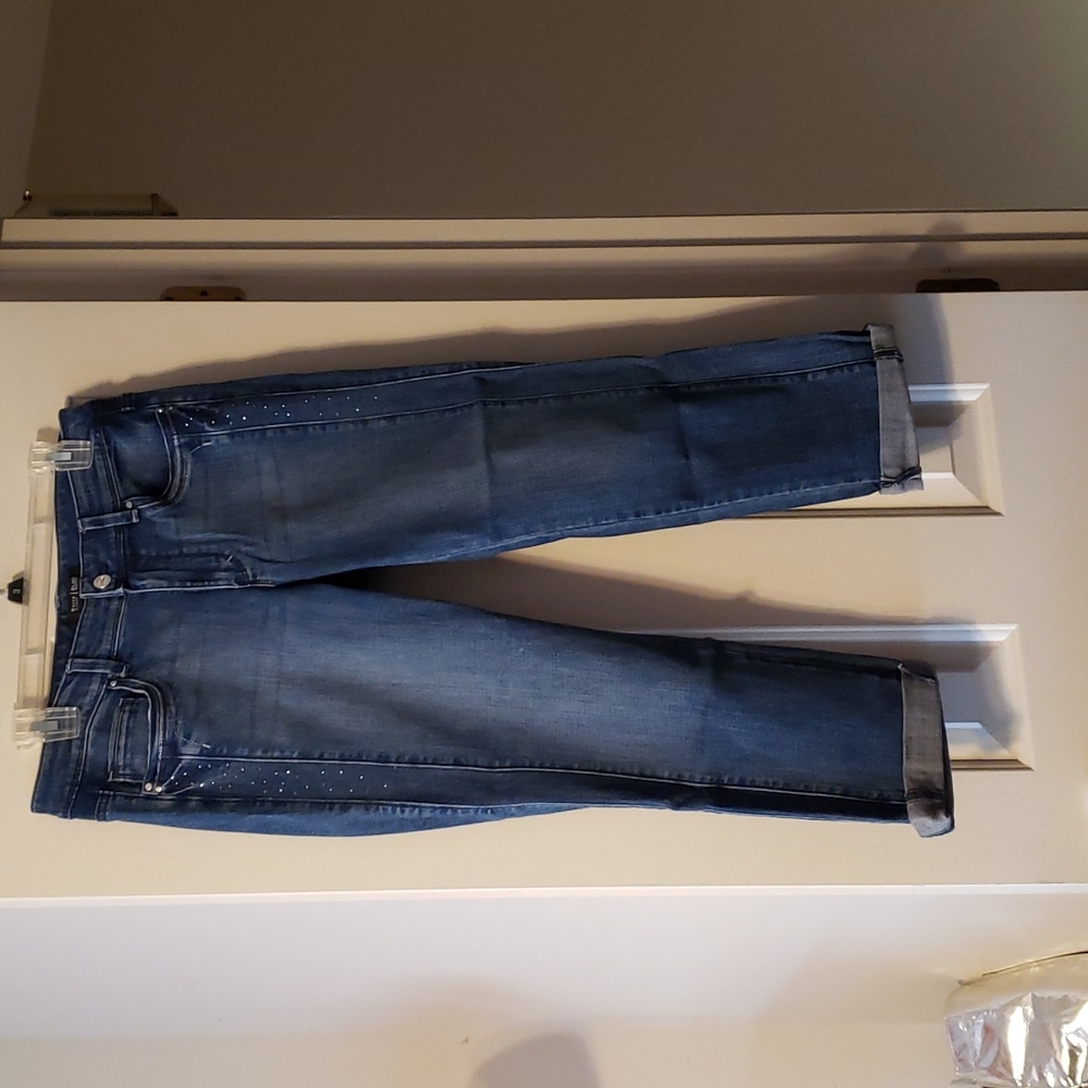WHBM Blue Blanc Slim Crop Jeans Size 6